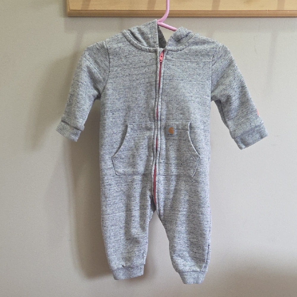 Carhartt Gray Kids Footie with Hood